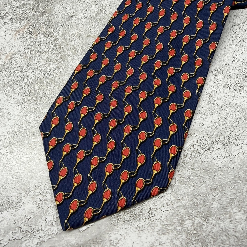 Fumagalli's Silk‎ Tie Mens One Size Blue Geometric Nautica Made In Spain Necktie